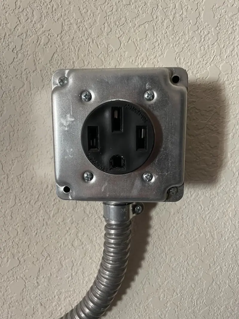 NEMA 14-50 outlet installed for Electrical Panel Upgrade in Manti